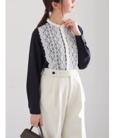 Te chichi 【WEB限定カラーあり】フロントレースブラウス