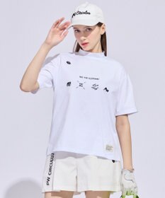 PW CIRCULUS 【WOMEN】アニマルグラフィックモックネック  ゴルフウェア レディース