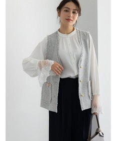 Te chichi 【セレモニーアイテム】ツイードVネックジレ