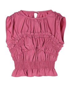 Green Parks シャーリングデザインコルセット風ブラウス