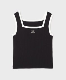 GRACE CONTINENTAL バイカラーリブニットノースリーブ