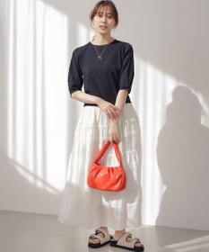 組曲 L 【先行予約・WEB限定】ポップコーンアーガイル5分袖 ニット