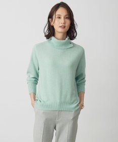 J.PRESS LADIES CASHMERE BLEND 襟付き ニット ミントグリーン系