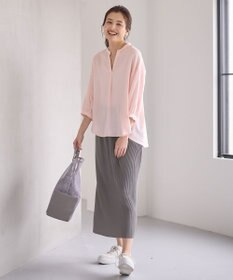 ANY 【手洗い可能】ヨーロピアンリネンスキッパーネックブラウス