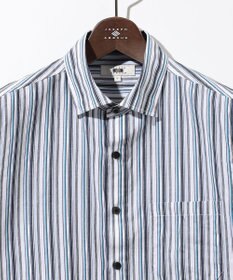 JOSEPH ABBOUD 【キングサイズ・サステイナブル】ソアロンストライプ 半袖 シャツ