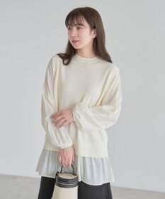 Green Parks 布帛ドッキングニットチュニック