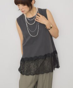 AMERICAN HOLIC 裾レースノースリーブプルオーバー