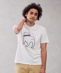 J.PRESS MEN 【UNISEX】ファブリックワッペンブルドックTシャツ