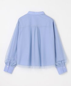 ANY L クロップドチュールコンビシャツ