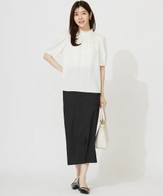 ANY SIS S 【洗える】フリルネックスタンド ブラウス