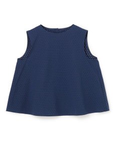 UNFILO L 【セットアップ着用可】FINE MOVE パンチング ドットブラウス