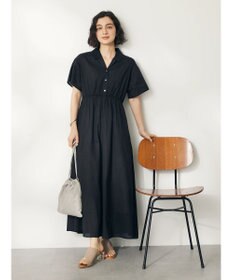 CRAFT STANDARD BOUTIQUE インド綿オープンカラーワンピース