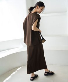 UNFILO BEAUTY FORM JERSEY Light キーネックトップス