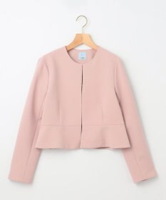 組曲 L 【WEB限定・KUMIKYOKU NAVY】コンフォータブルドレープ ノーカラージャケット