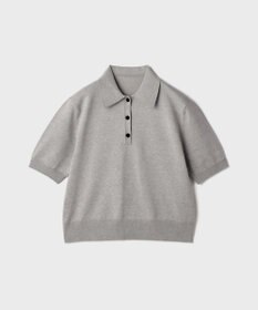 GRACE CONTINENTAL バイカラーポロニットトップ