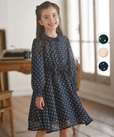 組曲 KIDS 【110-140cm】パリジェンヌドット ワンピース