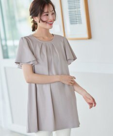 Tiaclasse 【UVケア・接触冷感】“あまラク” シフォンフレアスリーブカットソーチュニック