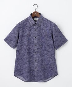 JOSEPH ABBOUD 【吸水速乾/イージーケア】シャンブレープリント ジャージ シャツ