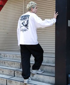 WEGO 【ウエストゴム/手洗い可】ナイロン　トラックパンツ