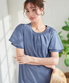 Tiaclasse 【UVケア・接触冷感】“あまラク” シフォンフレアスリーブカットソーチュニック