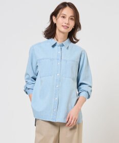 J.PRESS LADIES コットンリネン 7oz デニム シャツ