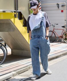 WEGO 【ユニセックス着用/SMサイズ展開】デニムオーバーオール