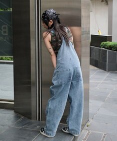 WEGO 【ユニセックス着用/SMサイズ展開】デニムオーバーオール