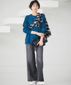 23区 L 【洗える】ブラッシュド ビエラチェック シャツ