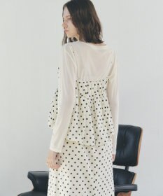 YECCA VECCA ドット柄バルーンキャミワンピース