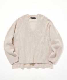 23区 【洗える】ウールミドルゲージ Vネック ニット