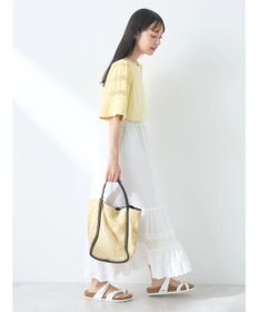 earth music&ecology フレア袖レースプルオーバー