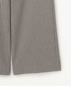 自由区 【撥水加工・洗える】TRギャバチェック柄ストレート パンツ