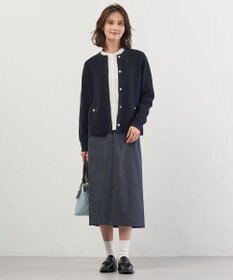 J.PRESS LADIES ORGANIC GASS COTTON クルーネック カーディガン