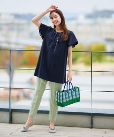 Tiaclasse 【UVケア・接触冷感】“あまラク” シフォンフレアスリーブカットソーチュニック