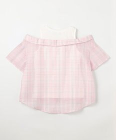 ANY KIDS 肩あきドッキング チェックシャツ