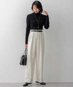 23区 【Oggi1月号/CLASSY.11月号掲載】ウーステッドウール リブタートルネック ニット