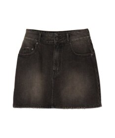 WEGO ヴィンテージウォッシュ台形デニムミニスカート