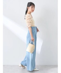 earth music&ecology ダブルベルトデザインワイドパンツ