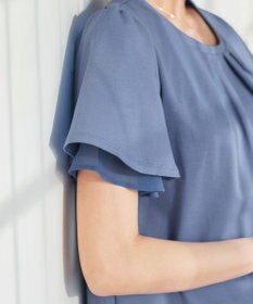 Tiaclasse 【UVケア・接触冷感】“あまラク” シフォンフレアスリーブカットソーチュニック