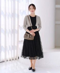 Tiaclasse 【洗える】異素材ドッキングワンピース