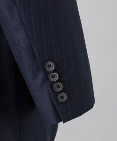 GOTAIRIKU シワになりにくい【御幸毛織/みゆきけおり】Superio160 スーツ_ネイビーストライプ