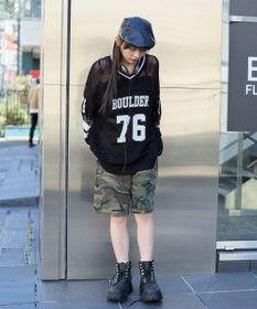 WEGO ナンバリングメッシュニットプルオーバー