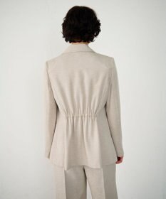 GRACE CONTINENTAL 麻調バックギャザージャケット