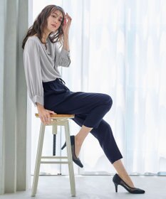 Tiaclasse L 【洗える】胸元ドレープブラウス