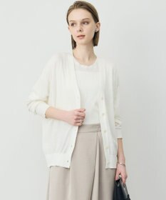 ICB 【先行予約】 リネンブレンドシアー カーディガン