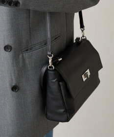 russet ソフトレザーフラップミニトートバッグ(CE-1674)