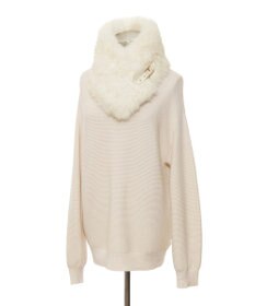 MOONBAT 【WEB限定】FURLA ベルト付きリッチフェイクファーマフラー