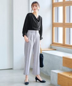 Tiaclasse L 【洗える】胸元ドレープブラウス