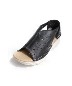 Pointer 本革 超軽量厚底パンチングサンダル