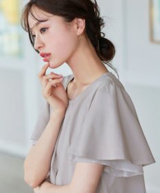 Tiaclasse 【UVケア・接触冷感】“あまラク” シフォンフレアスリーブカットソーチュニック